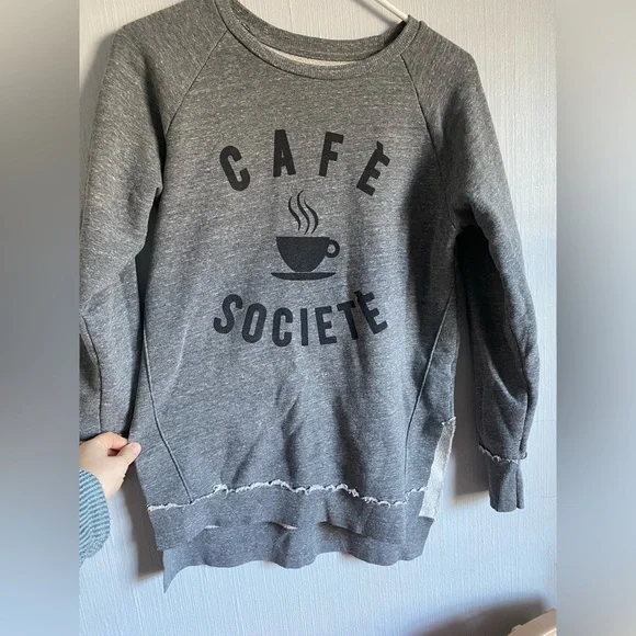 Sol ángeles café societe gray sweatshirt - Picture 2 of 8